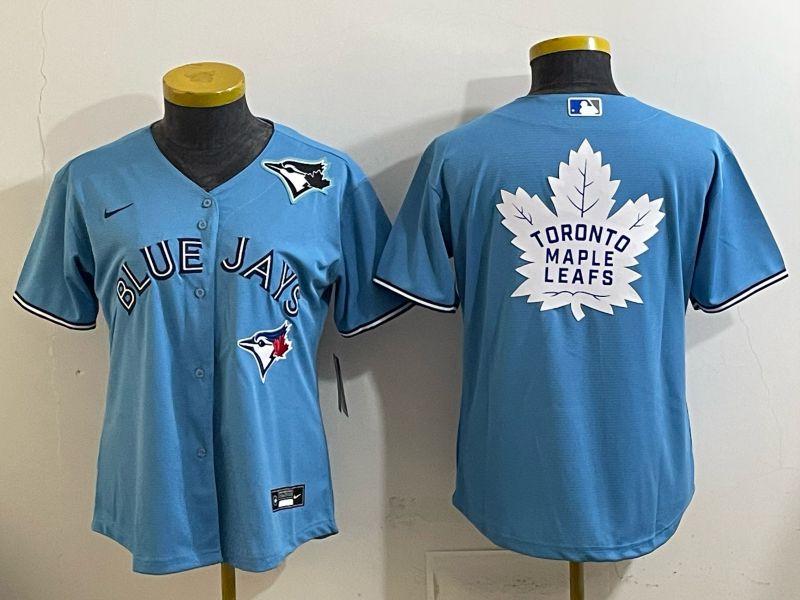 Women 2025 Toronto Blue Jays Blank Light blue Game Nike MLB Jersey style 009->women mlb jersey->Women Jersey